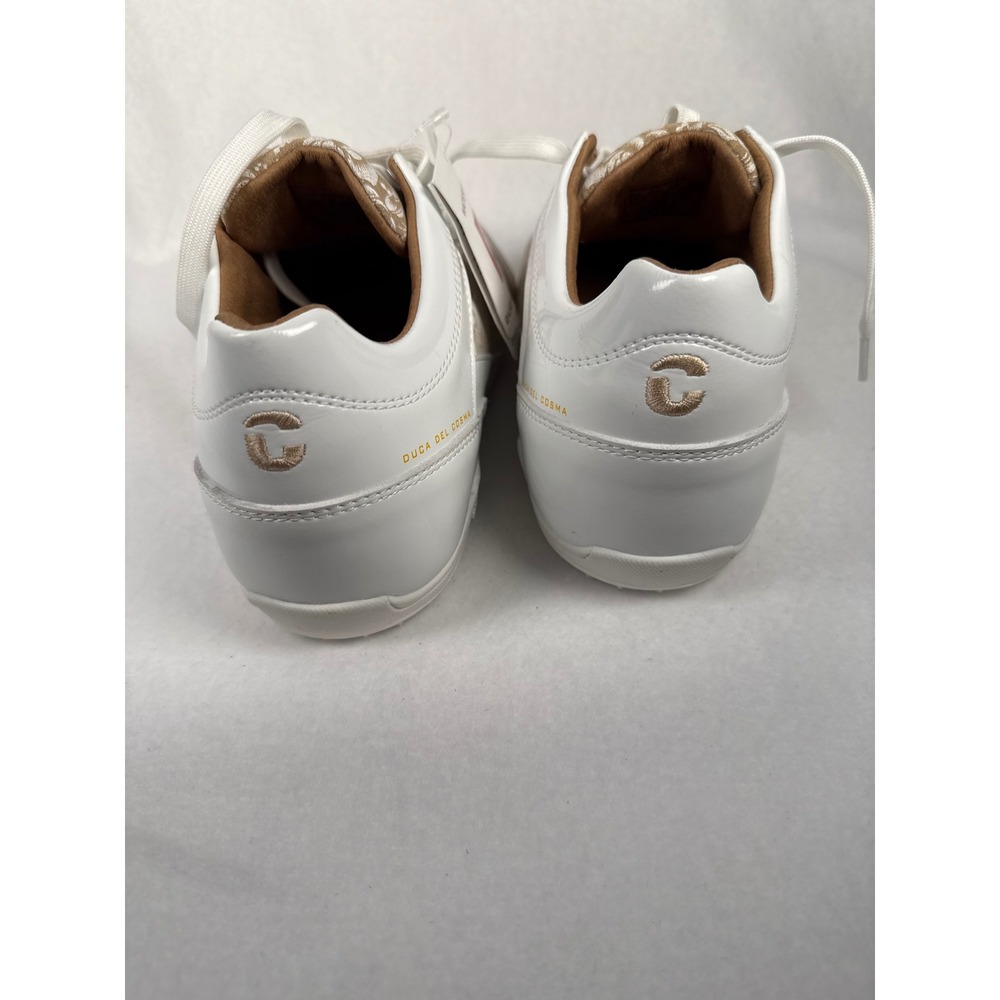 Duca del Cosma Women White Tan Floral Waterproof Golf Shoes Sneakers Size 37 6.5 - Picture 10 of 11